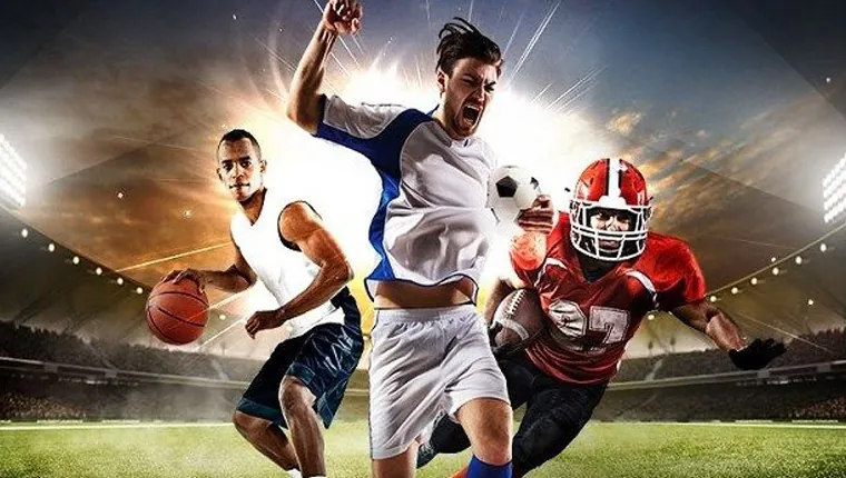 Soccer ball on a sports field with betting interface